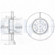 Delphi BG3513 - Brzdový kotúč