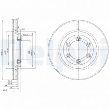 Delphi BG3523 - Brzdový kotúč