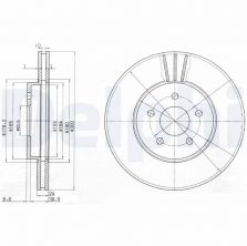 Delphi BG3537 - Brzdový kotúč