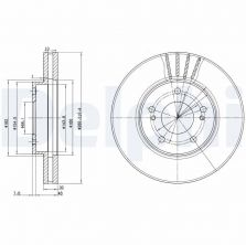 Delphi BG3541 - Brzdový kotúč