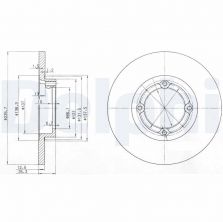 Delphi BG3551 - Brzdový kotúč