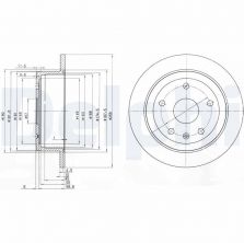 Delphi BG3554 - Brzdový kotúč