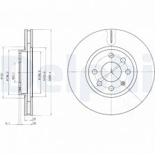 Delphi BG3569 - Brzdový kotúč