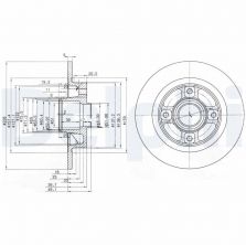 Delphi BG3570 - Brzdový kotúč