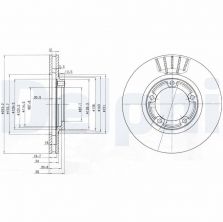 Delphi BG3590 - Brzdový kotúč