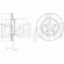 Delphi BG3594 - Brzdový kotúč