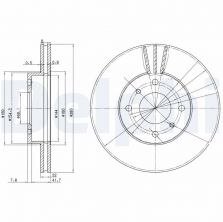 Delphi BG3596 - Brzdový kotúč