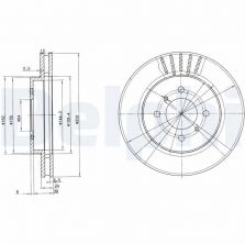 Delphi BG3612 - Brzdový kotúč