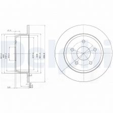 Delphi BG3660 - Brzdový kotúč