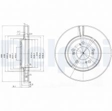 Delphi BG3678 - Brzdový kotúč