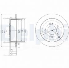 Delphi BG3680 - Brzdový kotúč