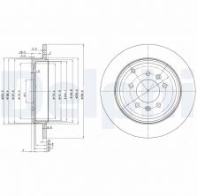Delphi BG3684 - Brzdový kotúč