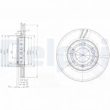 Delphi BG3695 - Brzdový kotúč