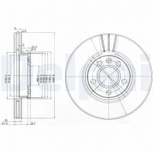 Delphi BG3696 - Brzdový kotúč