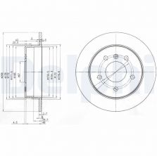 Delphi BG3710 - Brzdový kotúč