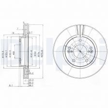 Delphi BG3721 - Brzdový kotúč