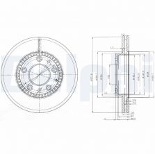 Delphi BG3724 - Brzdový kotúč