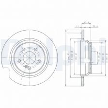 Delphi BG3725 - Brzdový kotúč