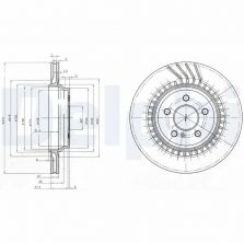 Delphi BG3727 - Brzdový kotúč