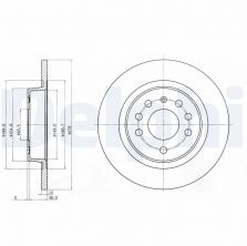 Delphi BG3731 - Brzdový kotúč