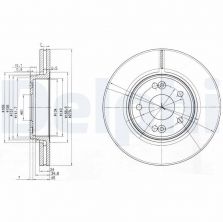 Delphi BG3733 - Brzdový kotúč