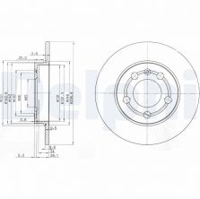 Delphi BG3738 - Brzdový kotúč