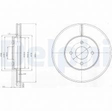 Delphi BG3742 - Brzdový kotúč