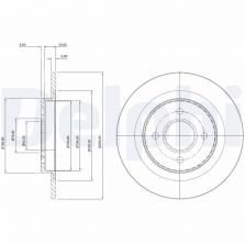 Delphi BG3743 - Brzdový kotúč