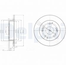 Delphi BG3746 - Brzdový kotúč