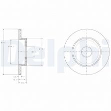 Delphi BG3761 - Brzdový kotúč