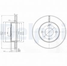 Delphi BG3763 - Brzdový kotúč