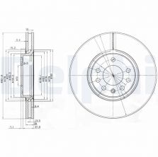 Delphi BG3772 - Brzdový kotúč