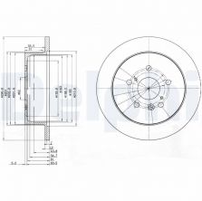 Delphi BG3779 - Brzdový kotúč