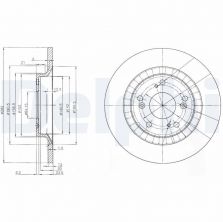 Delphi BG3795 - Brzdový kotúč