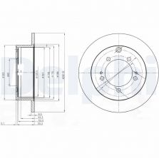 Delphi BG3815 - Brzdový kotúč