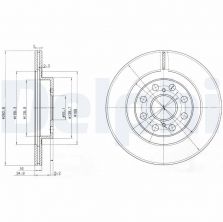 Delphi BG3825 - Brzdový kotúč