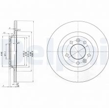 Delphi BG3836 - Brzdový kotúč
