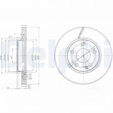 Delphi BG3845 - Brzdový kotúč