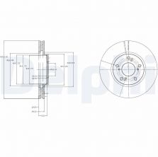 Delphi BG3851 - Brzdový kotúč