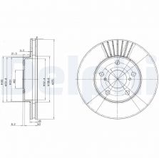 Delphi BG3856 - Brzdový kotúč