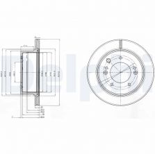 Delphi BG3859 - Brzdový kotúč