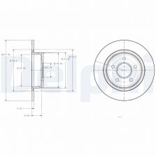 Delphi BG3873 - Brzdový kotúč
