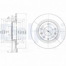 Delphi BG3875 - Brzdový kotúč