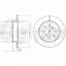 Delphi BG3884 - Brzdový kotúč