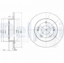 Delphi BG3906 - Brzdový kotúč