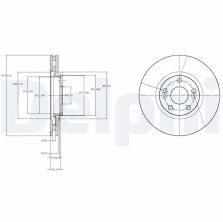 Delphi BG3924 - Brzdový kotúč