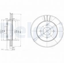 Delphi BG3932 - Brzdový kotúč