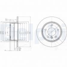 Delphi BG3940 - Brzdový kotúč