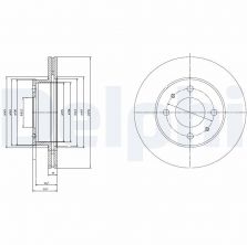 Delphi BG3946 - Brzdový kotúč