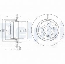 Delphi BG3947 - Brzdový kotúč